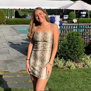 Tiger mist fake leather snake skin dress